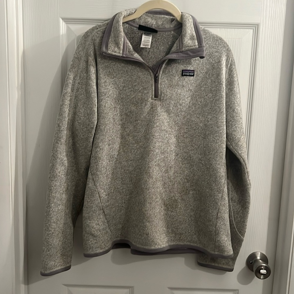 Patagonia Women’s Better Sweater Quarter Zip Fleece - Birch White/Gray